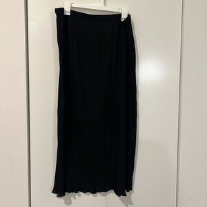 Madewell Black Plisse Maxi Skirt